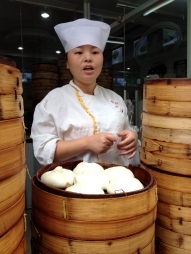 The steamed buns are delicious! Our favorite kind are the pork filled buns.